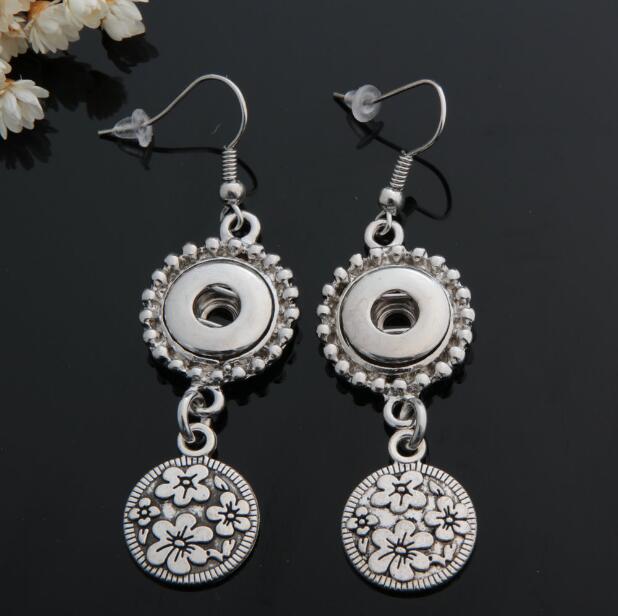 Charm 12mm Noosa Snap Button Dangle Chandelier Earring 9 Style selection Flower series