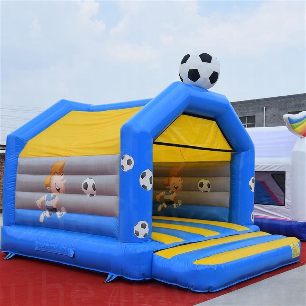 Unique style trampolines balloon inflatable jumper castle rainbow color bouncing house bouncer with blower on discout