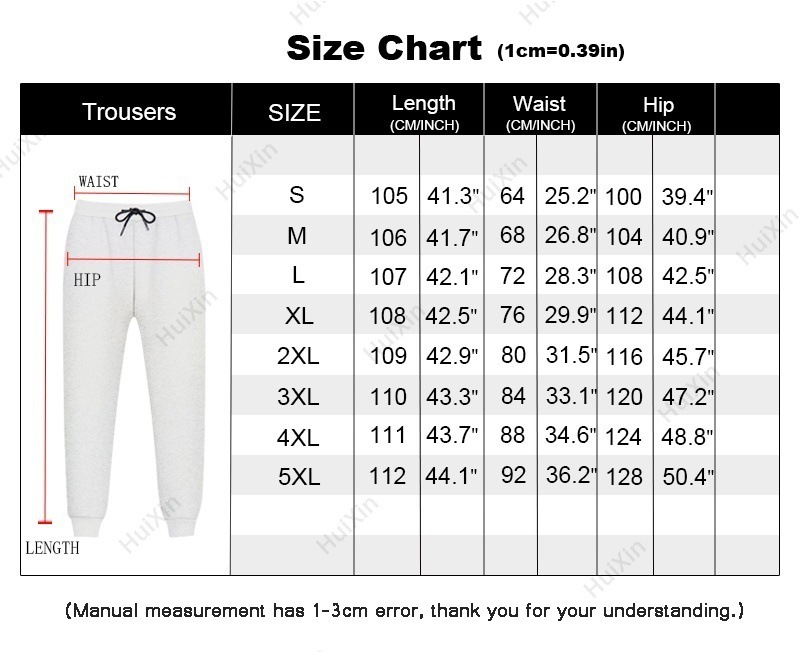 Spodnie męskie Druk 3D Chustka Moda Mężczyźni Kobiety Dresy Crewneck Hip Hop Plus rozmiar S-7XL Streetwear