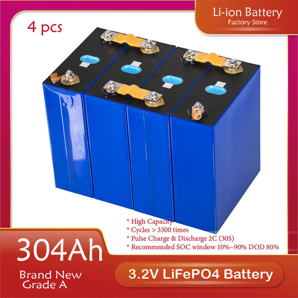 Batterie Lifepo4 304Ah 3.2V pour batterie au phosphate prismatique au Lithium 48V pour batterie 12V système solaire de stockage d'énergie EV