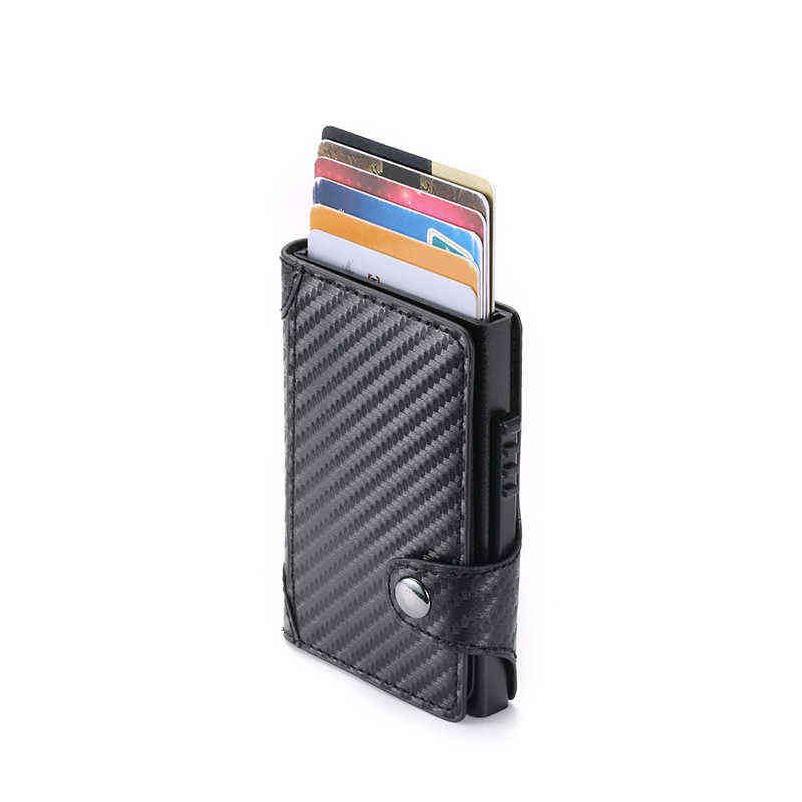 Money Clips Zovyvol Men And Women Slim Card Holder Carbon Fiber Pu Leather Wallet Rfid Blocking Case For Travel Drop J220809 Deliv281K