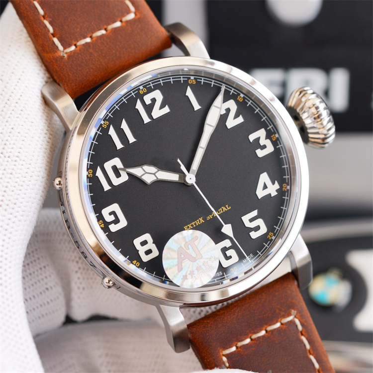 luxury watch 45x14.25 821A Automatic mechanical movement ceramic luminous ring mouth fine steel case imported leather watch strap mens watches