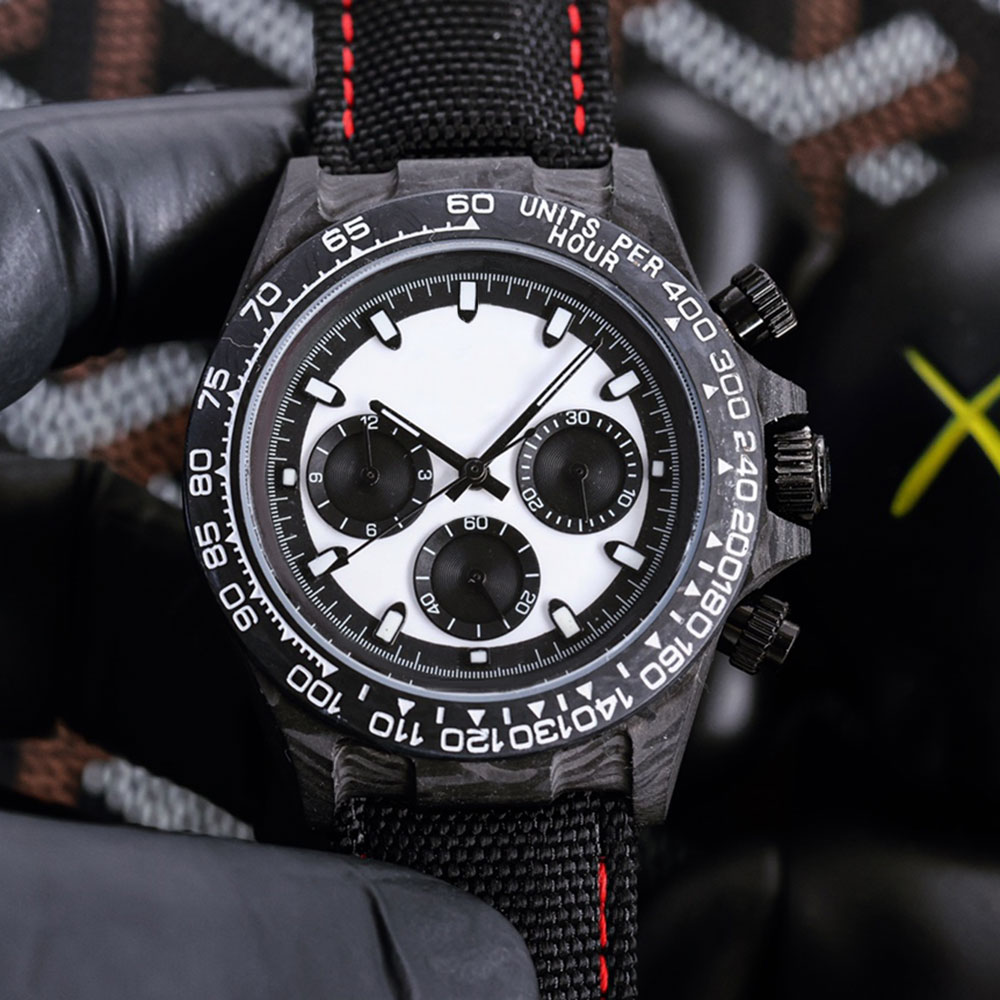 Designer Watch Automatic Mechanical Watches 40mm Sapphire Business Carbon Fibre Wristwatch Montre de Luxe