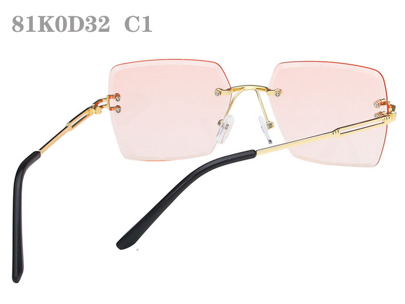 Sonnenbrillen für Damen, Vintage-Mode, trendige Damen-Retro-Sonnenbrille, UV 400, Damen-Luxus-Randlose, übergroße Designer-Sonnenbrille 81K0D32