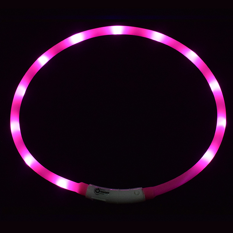 LED rechargeable luminous pet collars USB luminous dog collar luminous collar pet supplies