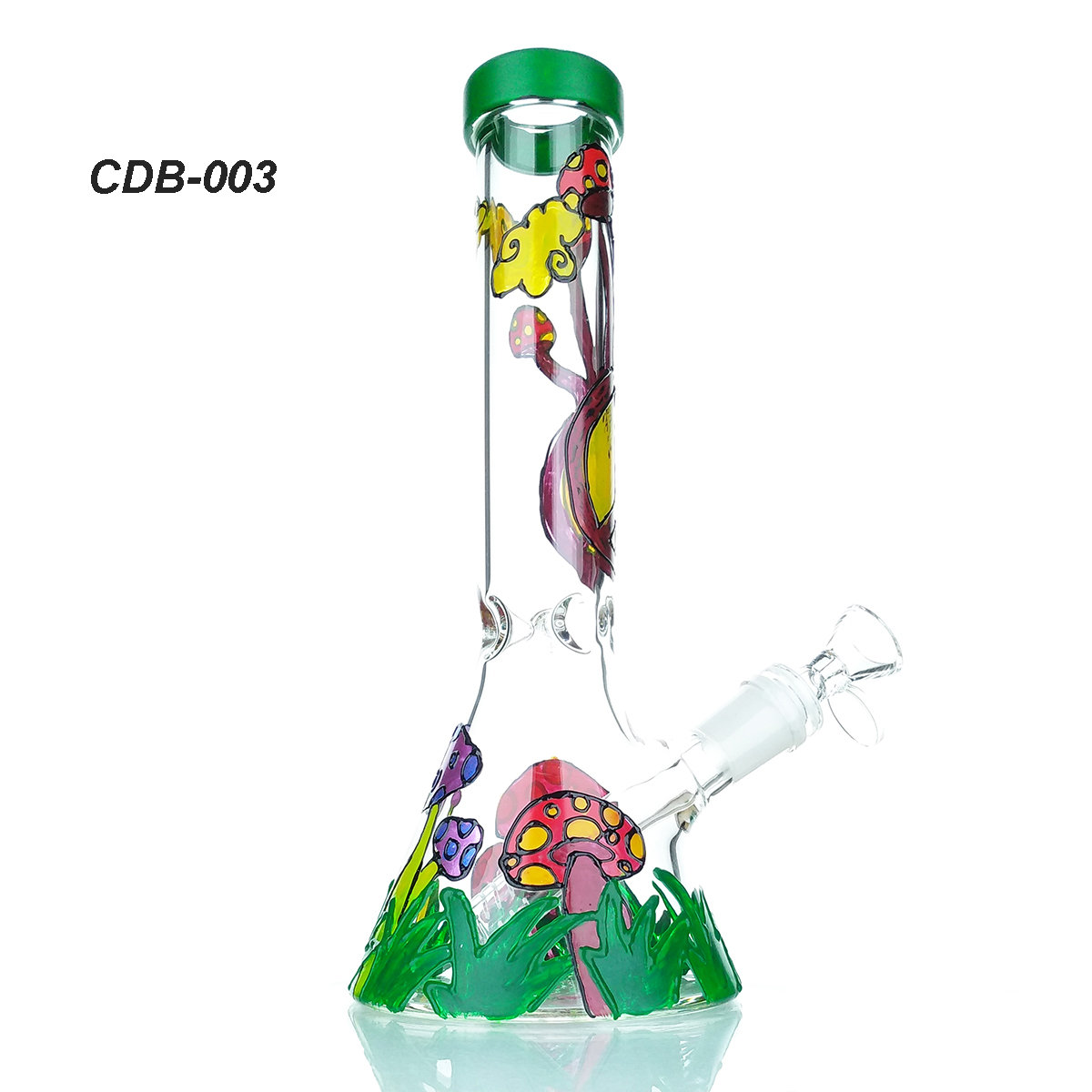 Glas Bong Wasser Bong Becher Wasserrohr12 '' Frog Pilzbong für trockene Kräuterbecher Basis Bong Erdbeer Bong Raucherglasrohre Bong Becher Bongs