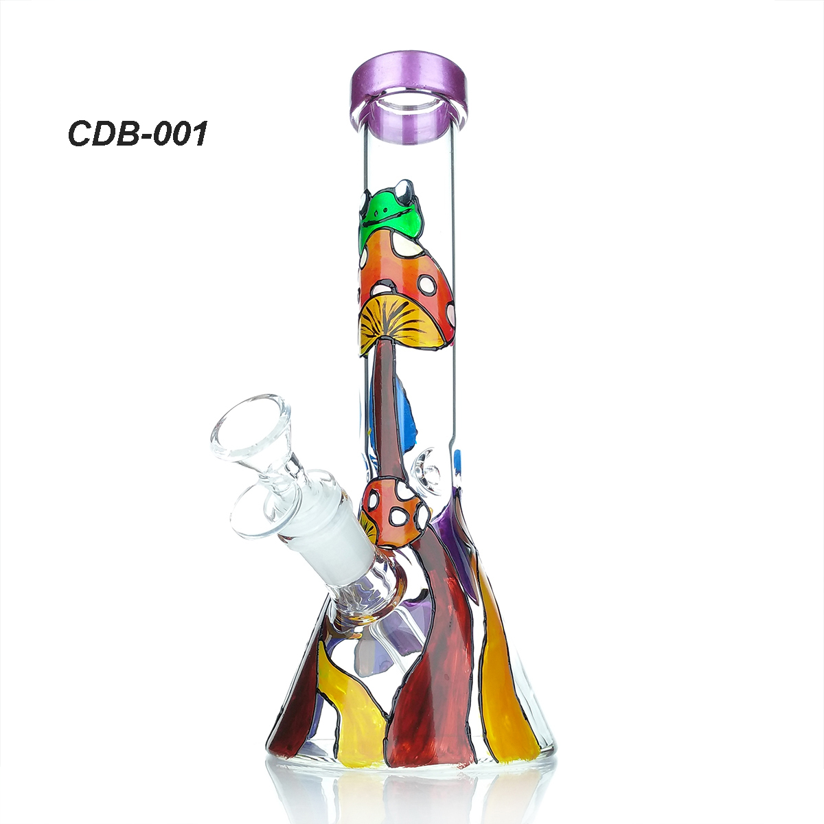 Glas Bong Wasser Bong Becher Wasserrohr12 '' Frog Pilzbong für trockene Kräuterbecher Basis Bong Erdbeer Bong Raucherglasrohre Bong Becher Bongs