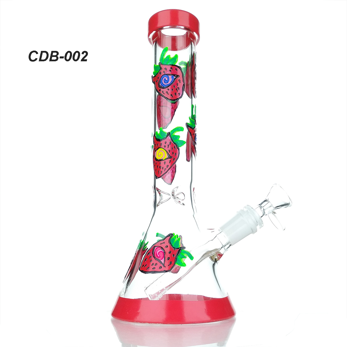 Verre Bong Bong Pipe d'eau Bong Bonghah Herbe Dry Glour Eau Base de bécher BONGS 10 '' Bong de fraise pour fumer