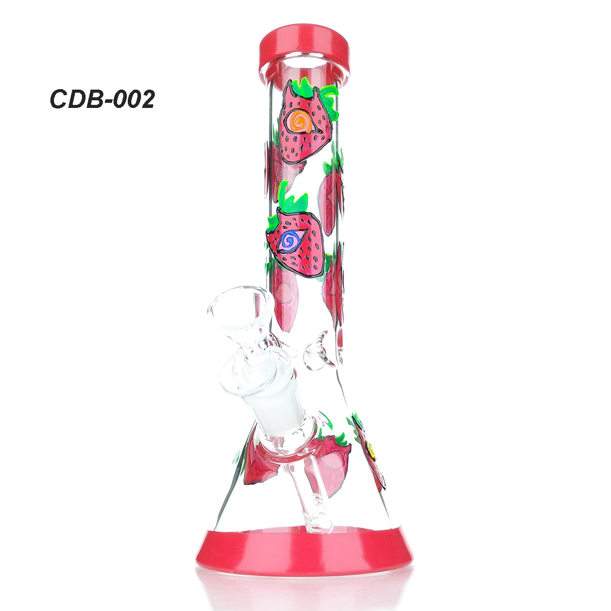 Verre Bong Bong Pipe d'eau Bong Bonghah Herbe Dry Glour Eau Base de bécher BONGS 10 '' Bong de fraise pour fumer