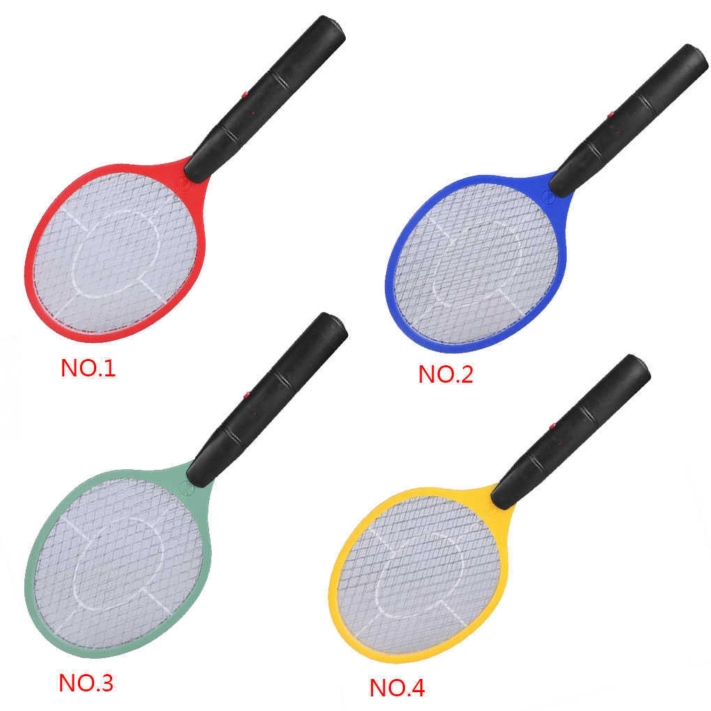 Controle Swatter Killer Ongediertebestrijder Bug Zapper Racket Doodt Elektrische Mosquito Anti Fly Lange Steel Zomer Triple 0129