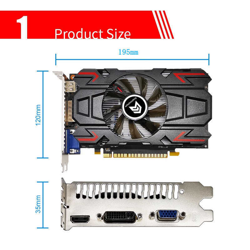 Scheda grafica computer GTX650 2GB GTX750 2048MB GT740 128bit PCI-E 16X scheda video VGA chip originale NVIDIA GTX GT