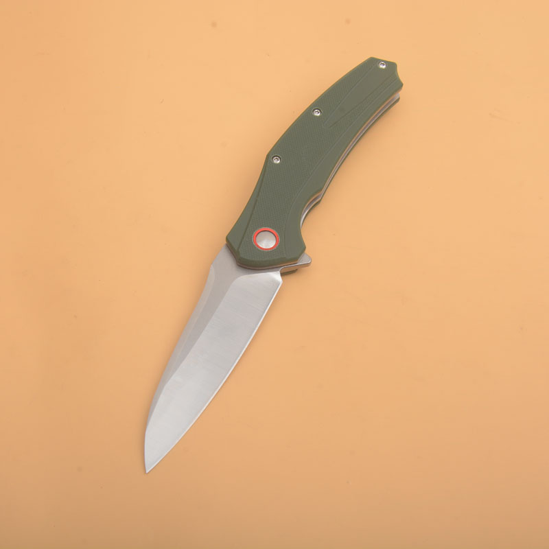 Prix d'usine G0115 Flipper Couteau Pliant 8Cr14Mov Satin Tanto Point Lame G10 avec Poignée En Acier Inoxydable Roulement À Billes Couteaux De Poche EDC À Ouverture Rapide