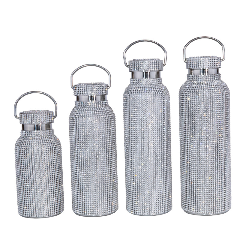 Sprankelende fles drinkware Costoso Strass dubbelwandige beker mok diamant waterfles draagbaar voor buiten2266