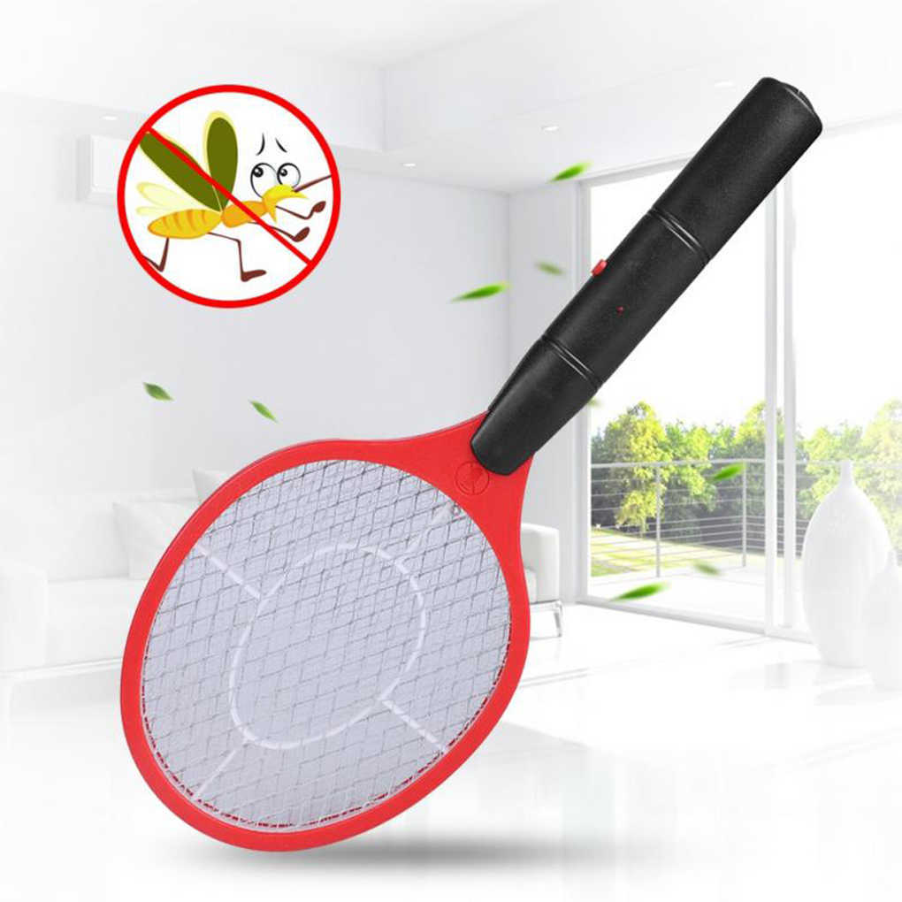 Contrôle tapette tueur antiparasitaire Bug Zapper raquette tue moustique électrique Anti mouche longue poignée été Triple 0129