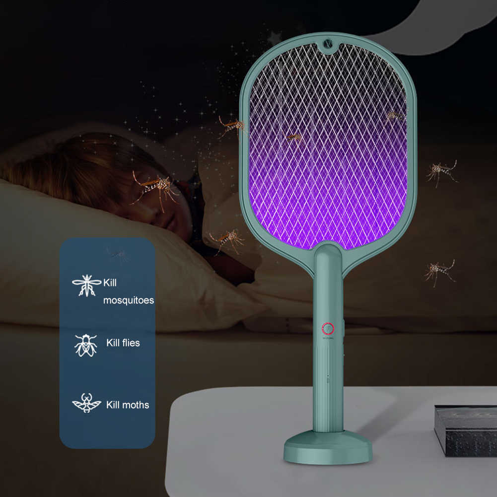 Pest Control Electric Racket UV Fly Swatter USB Rechargeable outdoor mosquito killer Bug Zapper Trap for Home Mosquito Lamp 0129