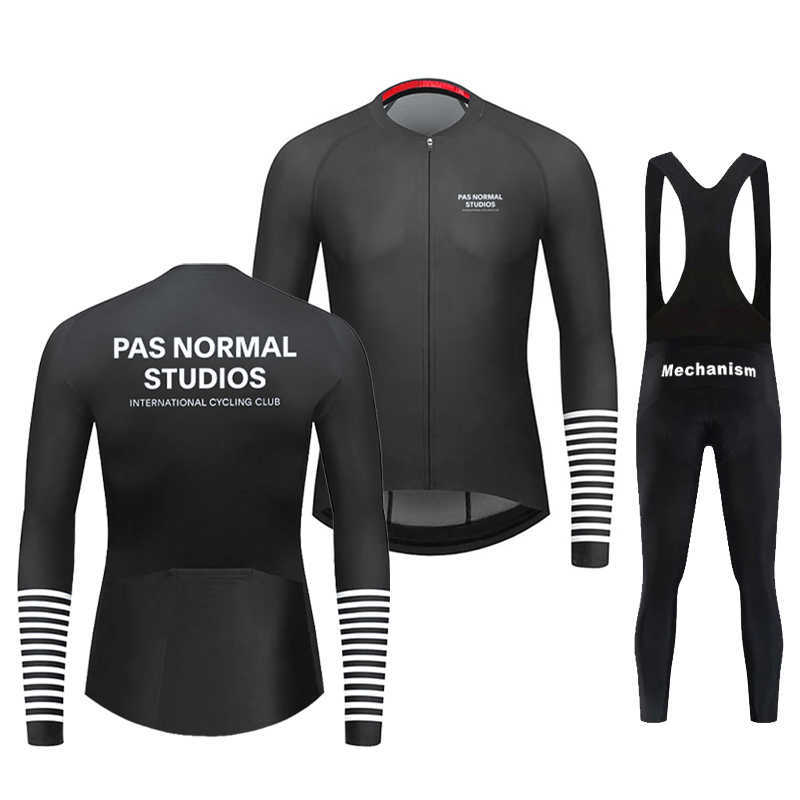 Uppsättningar 2023 PNS Spring Autumn Men's Long Sleeve Cycling Clothing Team Jersey Pants Set PAS Normal Studios Z230130