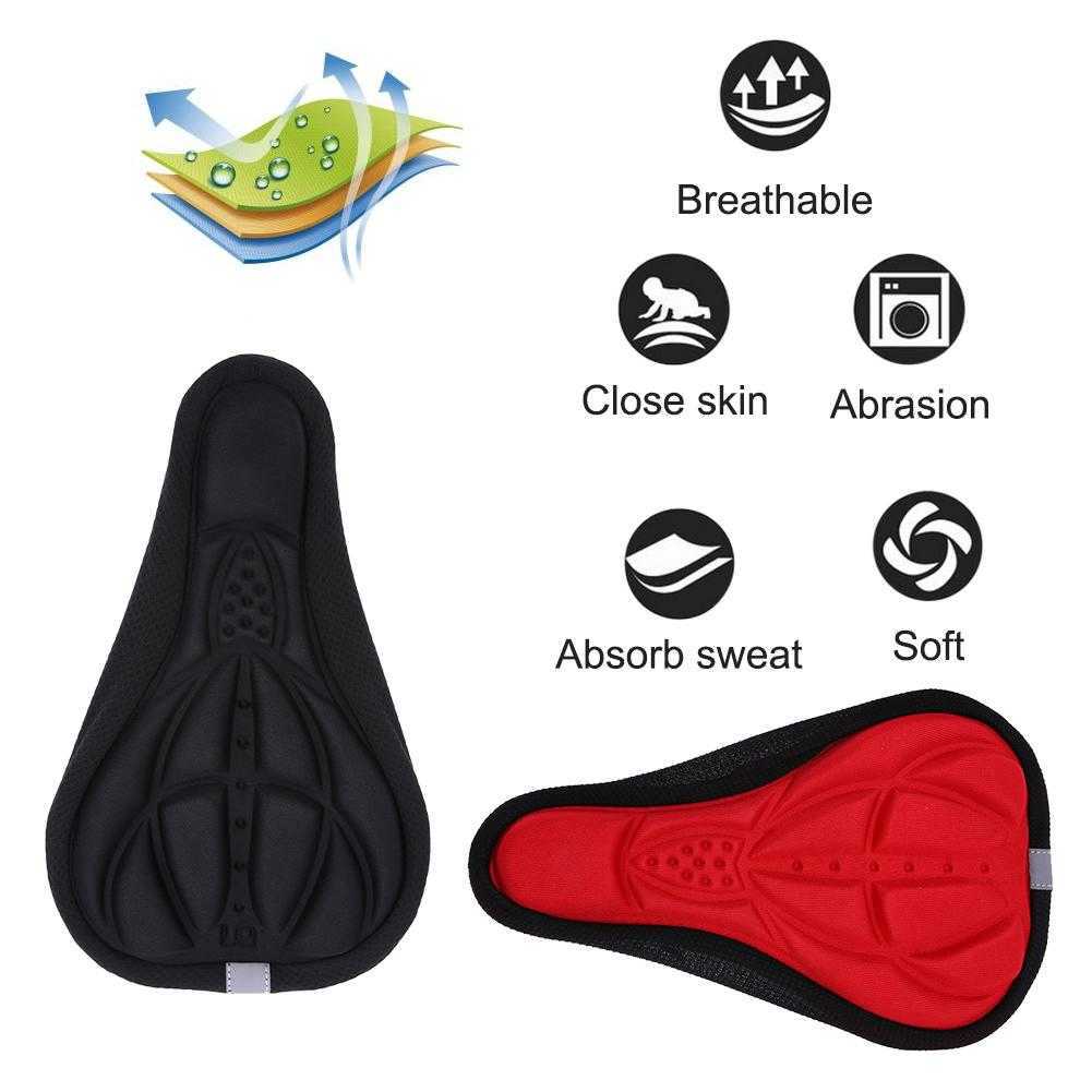 Selles Ultra Doux Sile 3D Gel Pad Housse De Coussin Vélo Selle Siège VTT VTT Vélo Épaissi Extra Confort 4 Couleurs 0130