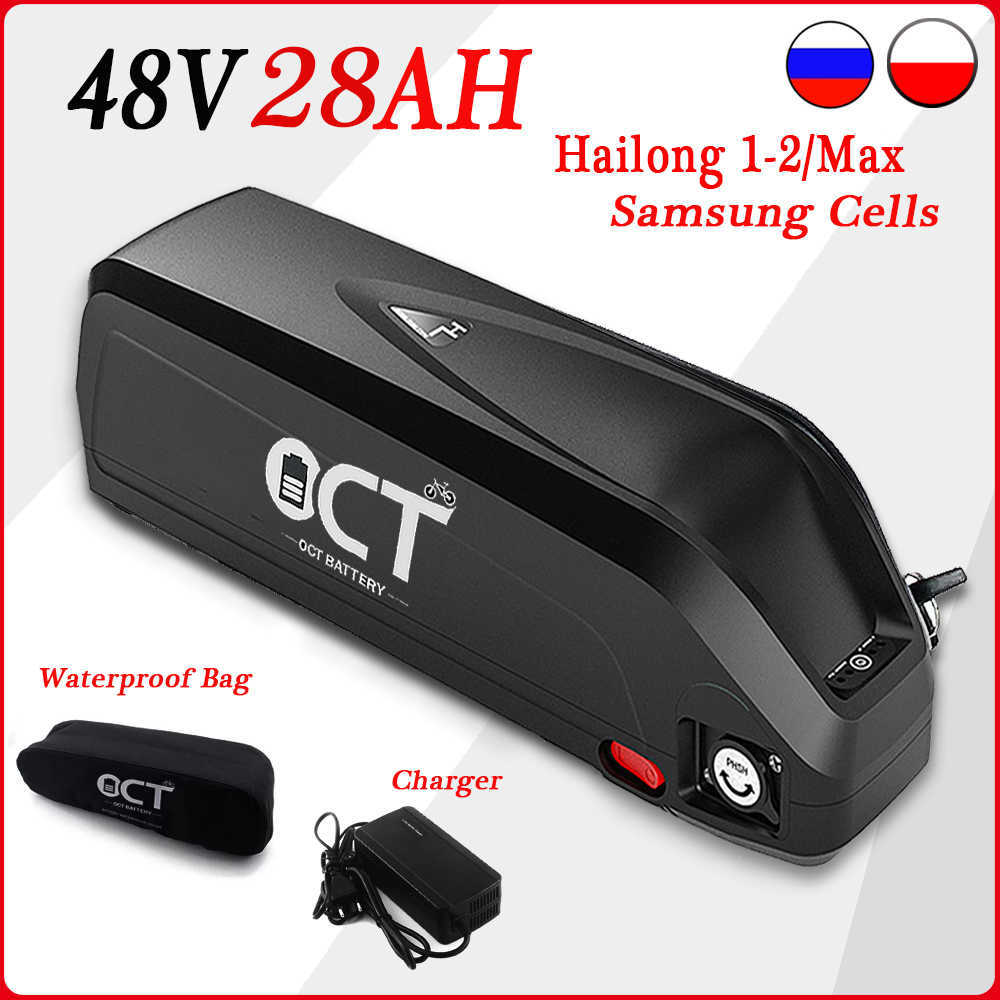 Hailong 48V 28AH 전기 자전거 배터리 36V 20AH 18650 삼성 세포 Hailong Ebike 리튬 배터리 팩 350W-1500W 모터