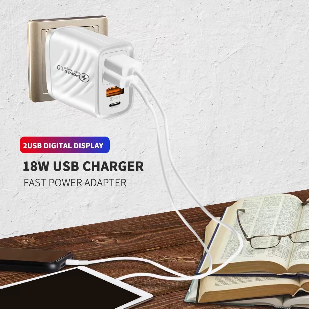 4 Ports PD USB-C AC Home Chargers Travel Wall Charger Power Adapters High Speed Plugs for IPhone 14 13 Samsung S21 S22 Android Phone