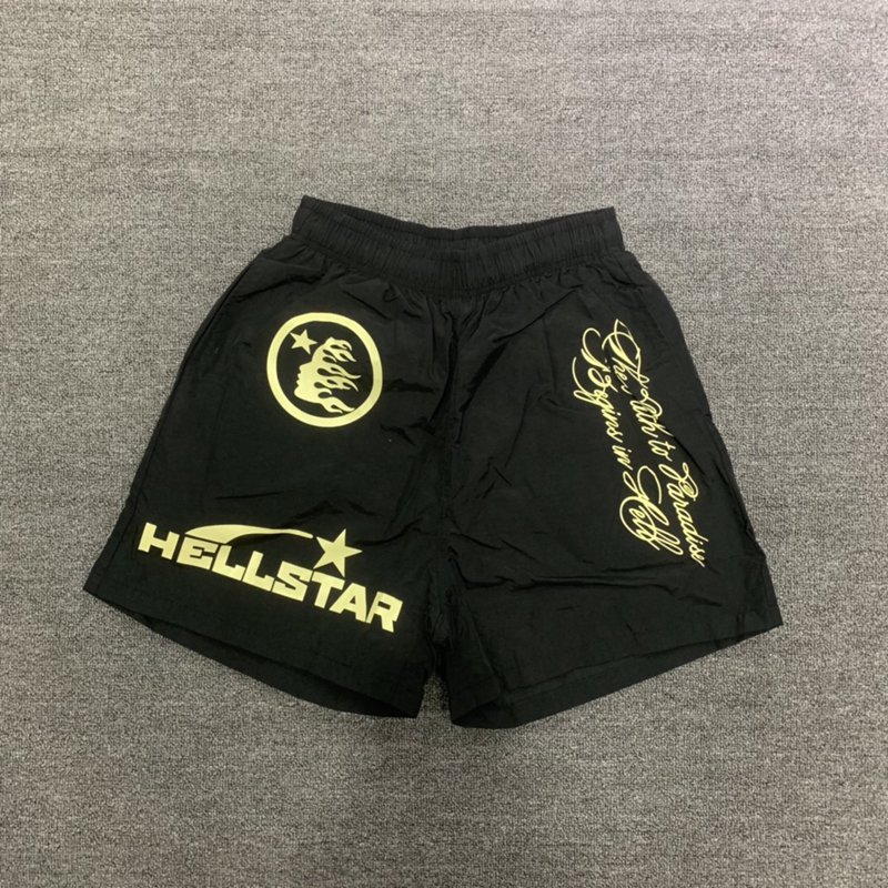 Hellstar Studios Mesh Nylon Shorts Andas Knälånga Korta Byxor Sportkläder Jogging Basket Byxa Herr Dam Plus Size Fitness Löpning Trackbyxor Byxor