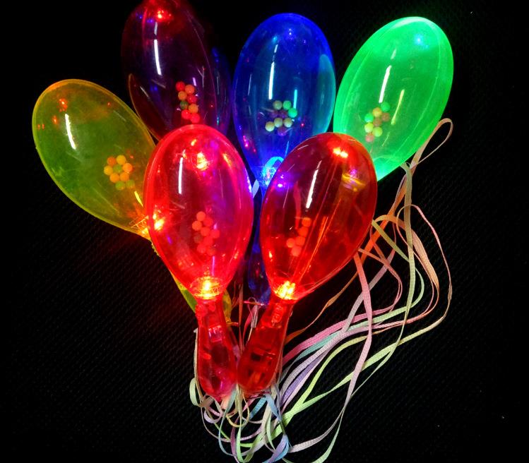 Décoration de fête LED Clignotant Maracas Light Up Neon Beach Hula Party Maracas Adulte Bar KTV Cheer Props Glow Party Fournitures SN5082