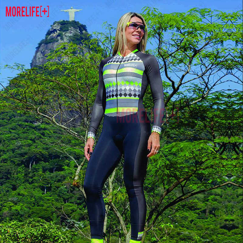 La maglia da ciclismo imposta MLC nuova maglia da donna completa da corsa la squadra all'aperto può essere personalizzata tuta da ciclismo lunga tutina Z230130