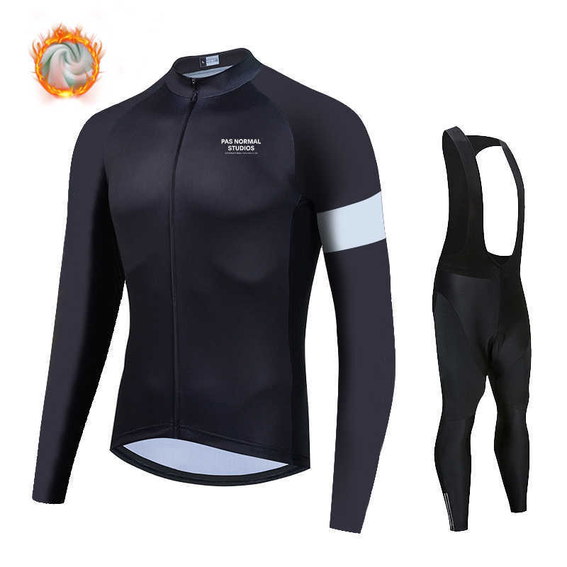 Jersey sätter PNS Jersey Winter Fleece Warm Men Cycling Shirt Cycling Clothing Maillot Hombre Trousers Bib Suit Ropa Ciclismo Z230130