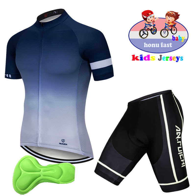 Ensembles 2022 Enfants Jersey Set Garçons Filles Manches courtes Vêtements de cyclisme Enfants Route VTT Chemise Costume Maillot Ciclismo Z230130