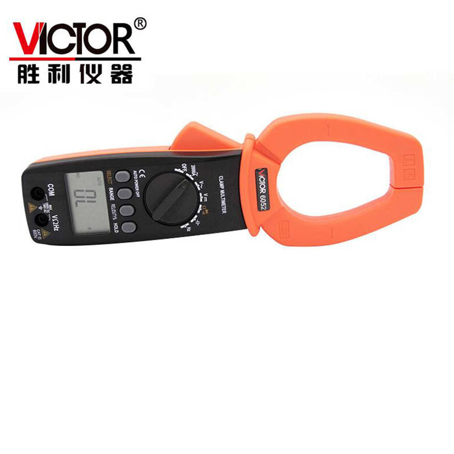 Victor VC6052 3 3/4 Digital Clamp Meter Icke-kontakt handhållen AC 2000A Ammeter Multimeter med LCD-display.