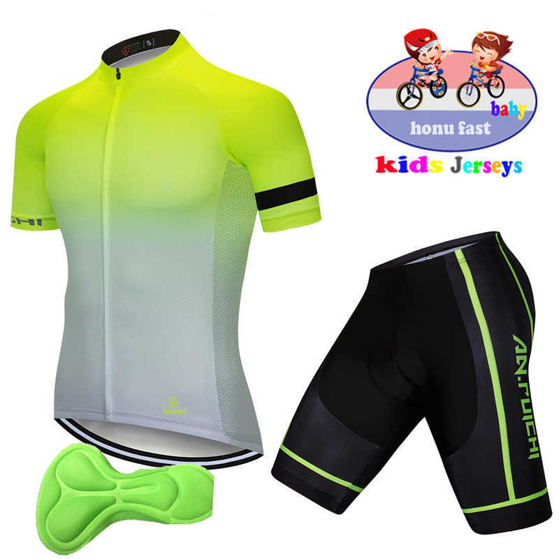Ensembles 2022 Enfants Jersey Set Garçons Filles Manches courtes Vêtements de cyclisme Enfants Route VTT Chemise Costume Maillot Ciclismo Z230130