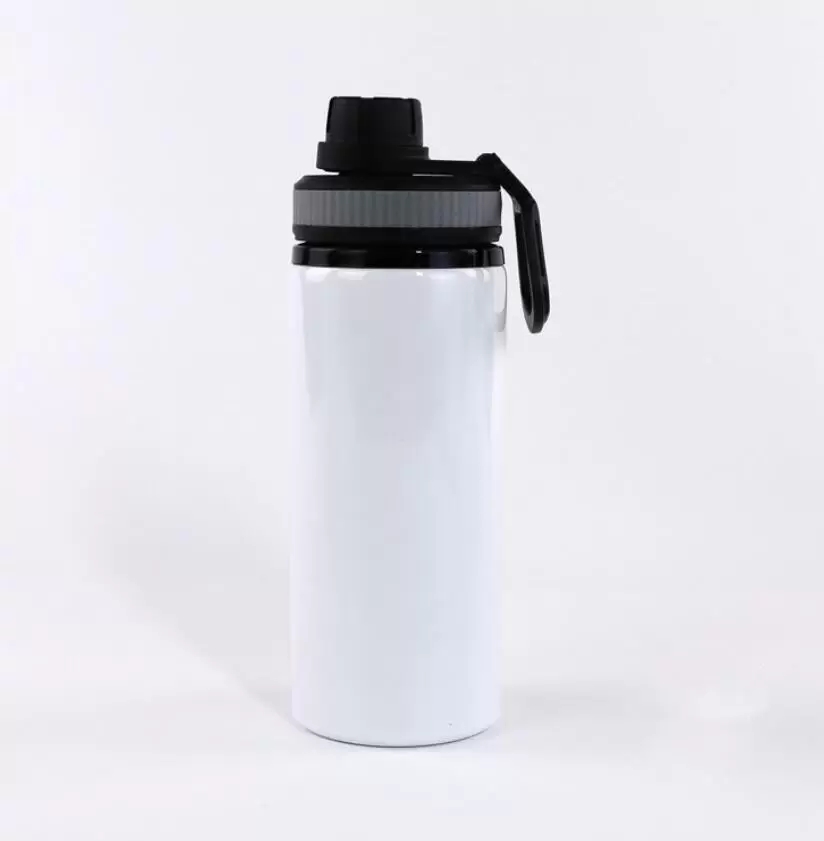 US Local Warehouse Sublimation Aluminium Sports Water Bottle 20oz 600 ml Single Wall Aluminium Drinking Tumbler med lock Matal utomhusflaskor 25 st/Case Mix