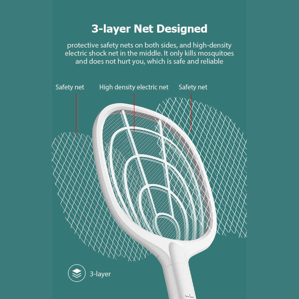 Lâmpada de matança de controle de pragas eletrônico 2-em-1 CHOQUE ELÉTRICO Recarregável Mosquito assassino Bat 0129