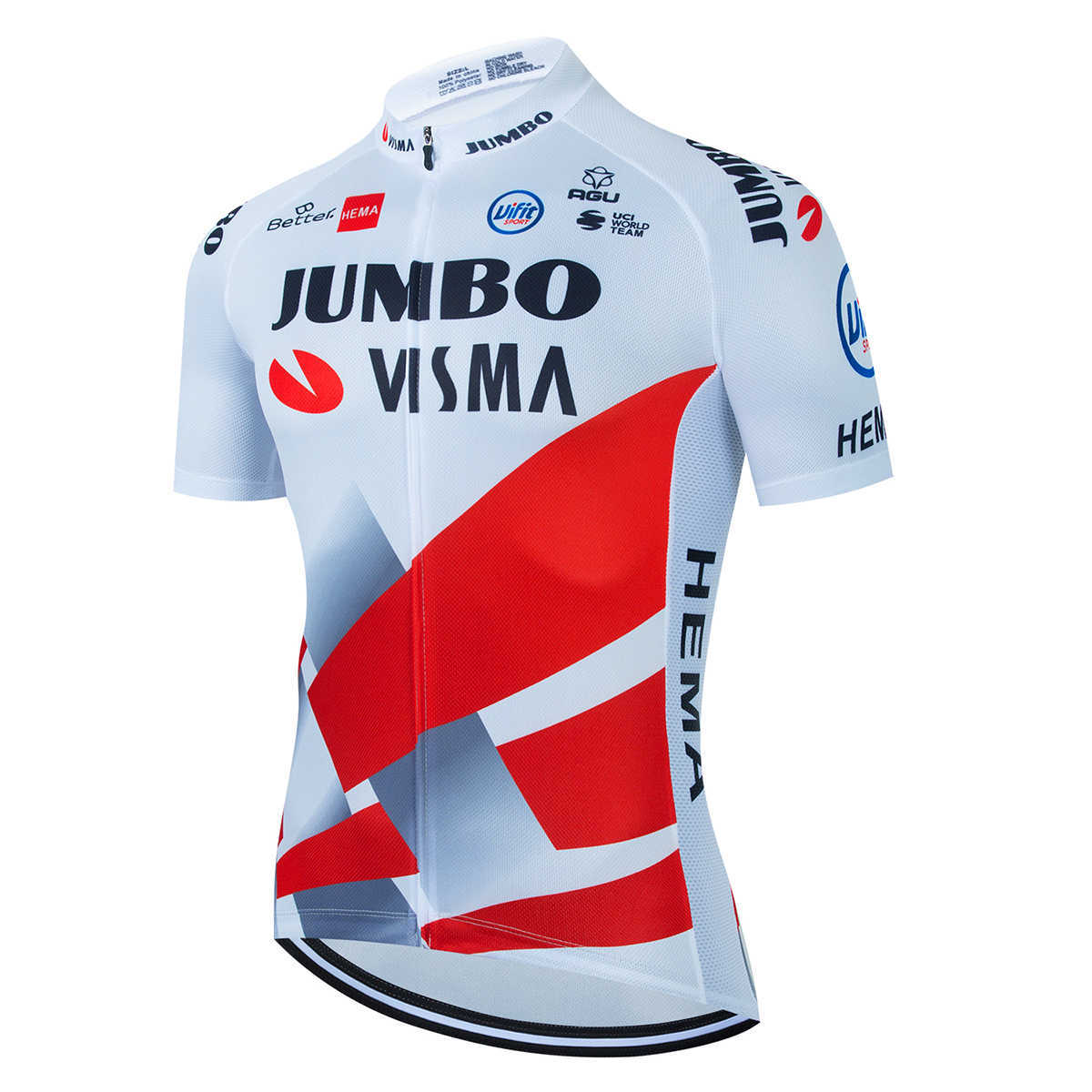 Zestawy 2023 Drużyna Jumbo Cycling Jersey 20d Bike Shorts Zestaw Ropa Ciclismo Męskie koszule rowerowe z krótkim rękawem