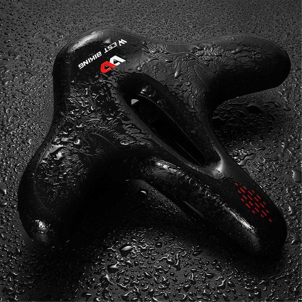 Sadder Comfort Leather Pad Wide stockproof Big Ass Hollow Bicycle Seat Sadel Mtb Road Bike Plane breddade kudde 0130