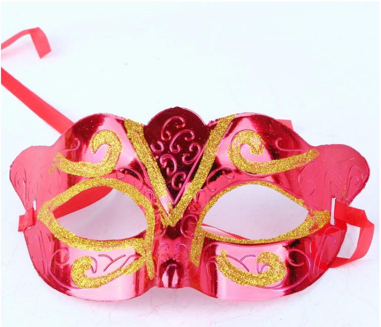 Party Mask Men Men with Bling Gold Glitter Halloween Masquerade Venetian Maski do kostiumów Cosplay Mardi Gras Sn5085