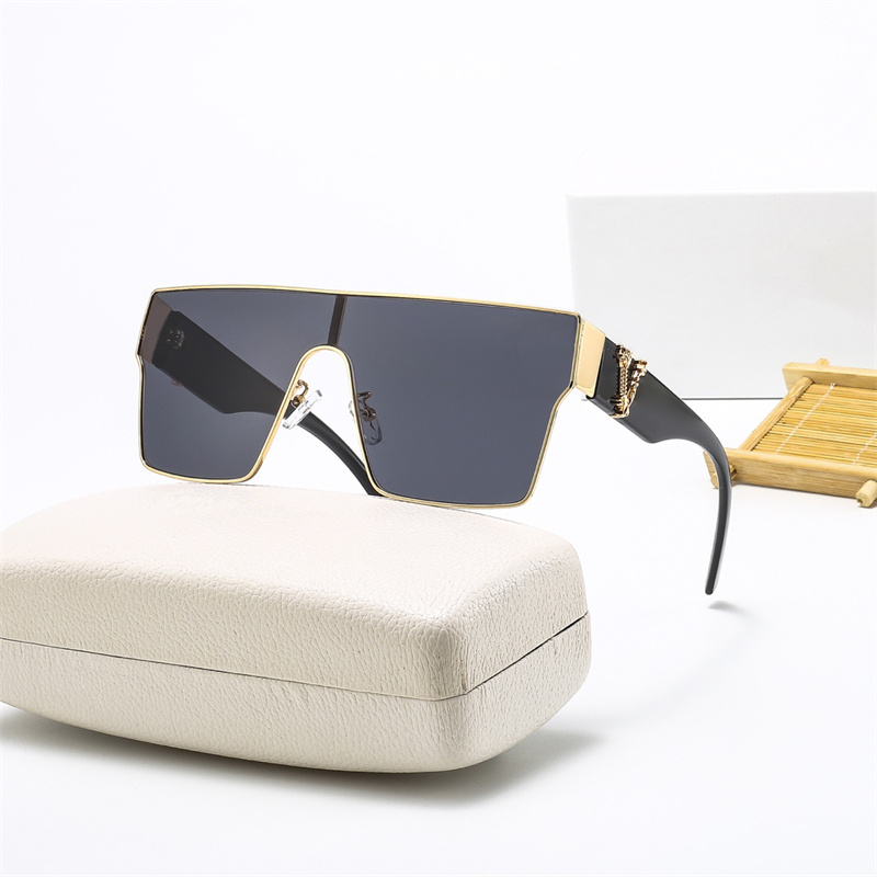 Quadro completo óculos de sol homens mulheres designer moda casual marcas de luxo óculos de alta qualidade clássico letras douradas animais sol g185m