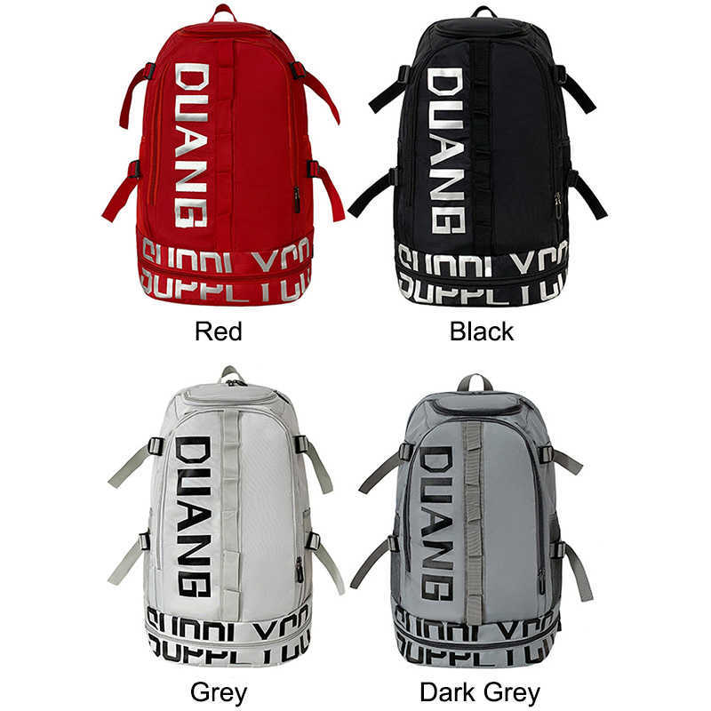 Sacs de plein air Lettre Tendance Voyage Sac à dos Grande capacité Casual Étudiant Sac d'école Stockage de chaussures indépendant Basketball Sports Rucksack XA863D T230129