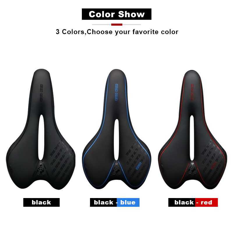 S Hollow Bicycle Gel Anti-Skid PU Extra Soft Shock Absorbing Mountain Bike Saddle 3D Chinese stijl MTB Road Cycling Seat 0130