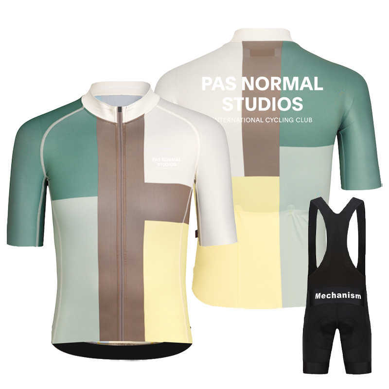 Cycling Jersey Sets PAS NORMAL STUDIOS Ropa de ciclismo suit 2023 new summer men's short sleeve PNS clothing team cycling shirt Z230130