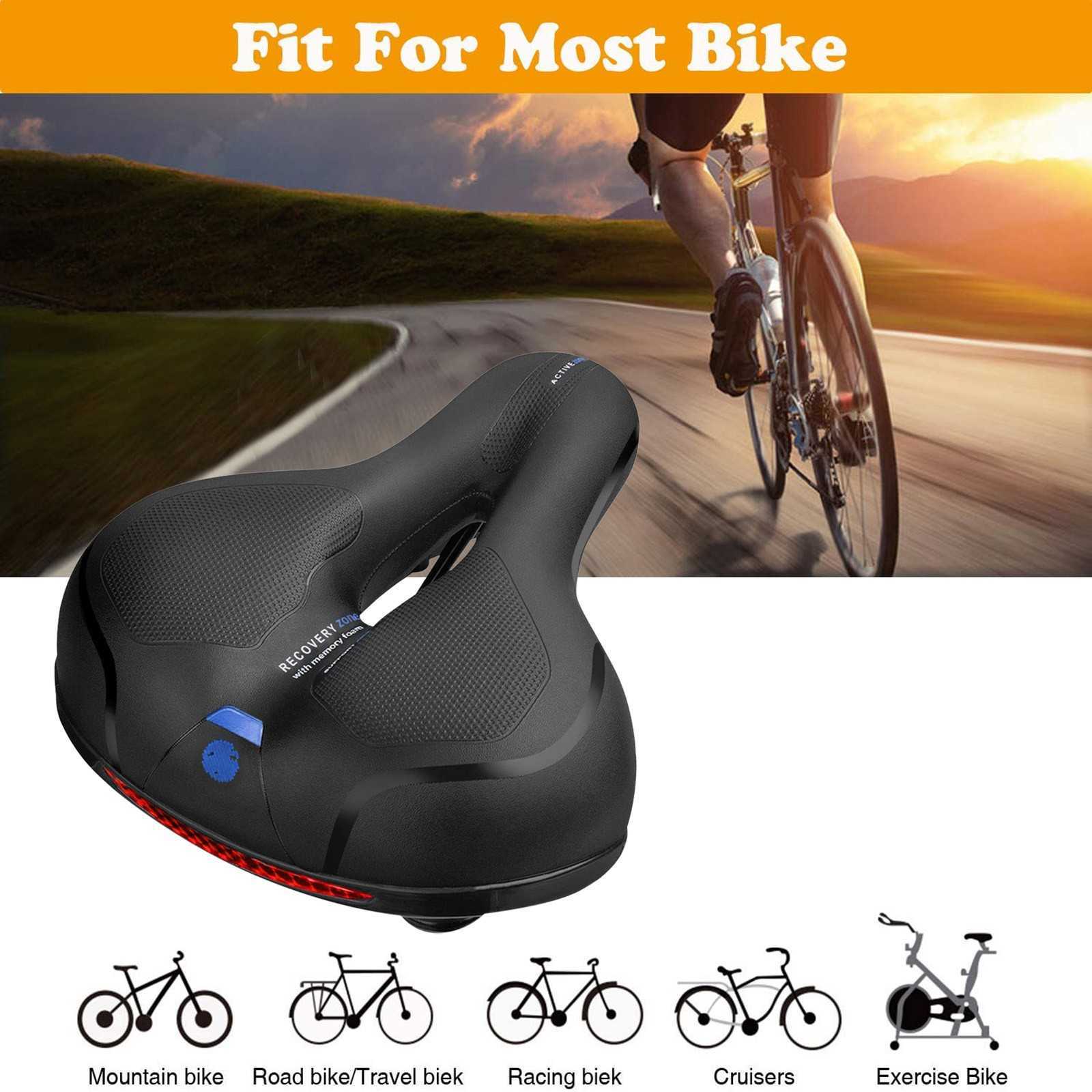 S Homens Mulheres engrossam MTB Road Cycle Saddle Hollow Soft Cycling Bike Seat Accessories DropShipping 0130