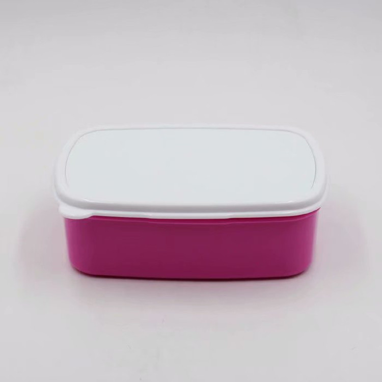 Personlig sublimering Lunch Box Food Container Plastisk DIY Värmeöverföring Lunchväskor Tom Lit Size7510693