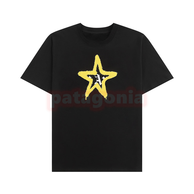 Lyxdesigner Mens T Shirt Summer Womens Fashion Round Neck Polos Tee Couples Star Letter Prin Topps Size S-XL