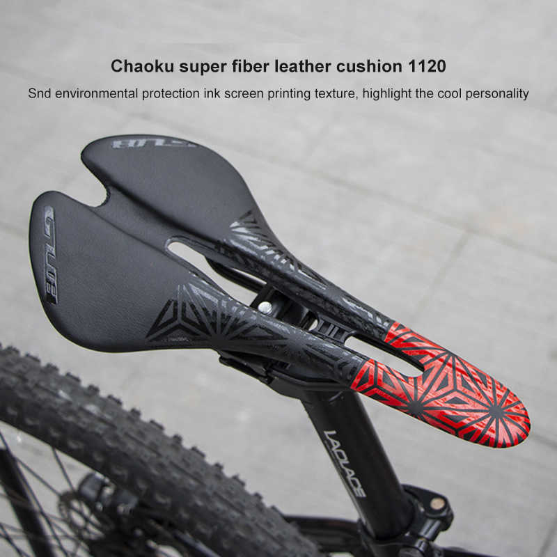 Saddles Saddle stötdämpande ihålig MTB Cycling Road Mountain Bike Breattable Soft Seat Cushion Cykel Tillbehör 0130