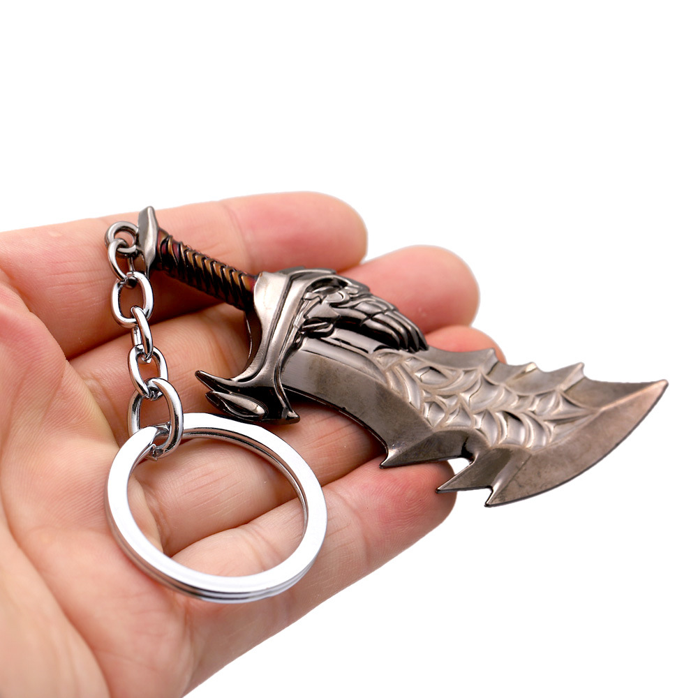 Ornement de jeu God of War Collier Kratos version améliorée Chain Blade Chaos Blade Keychain