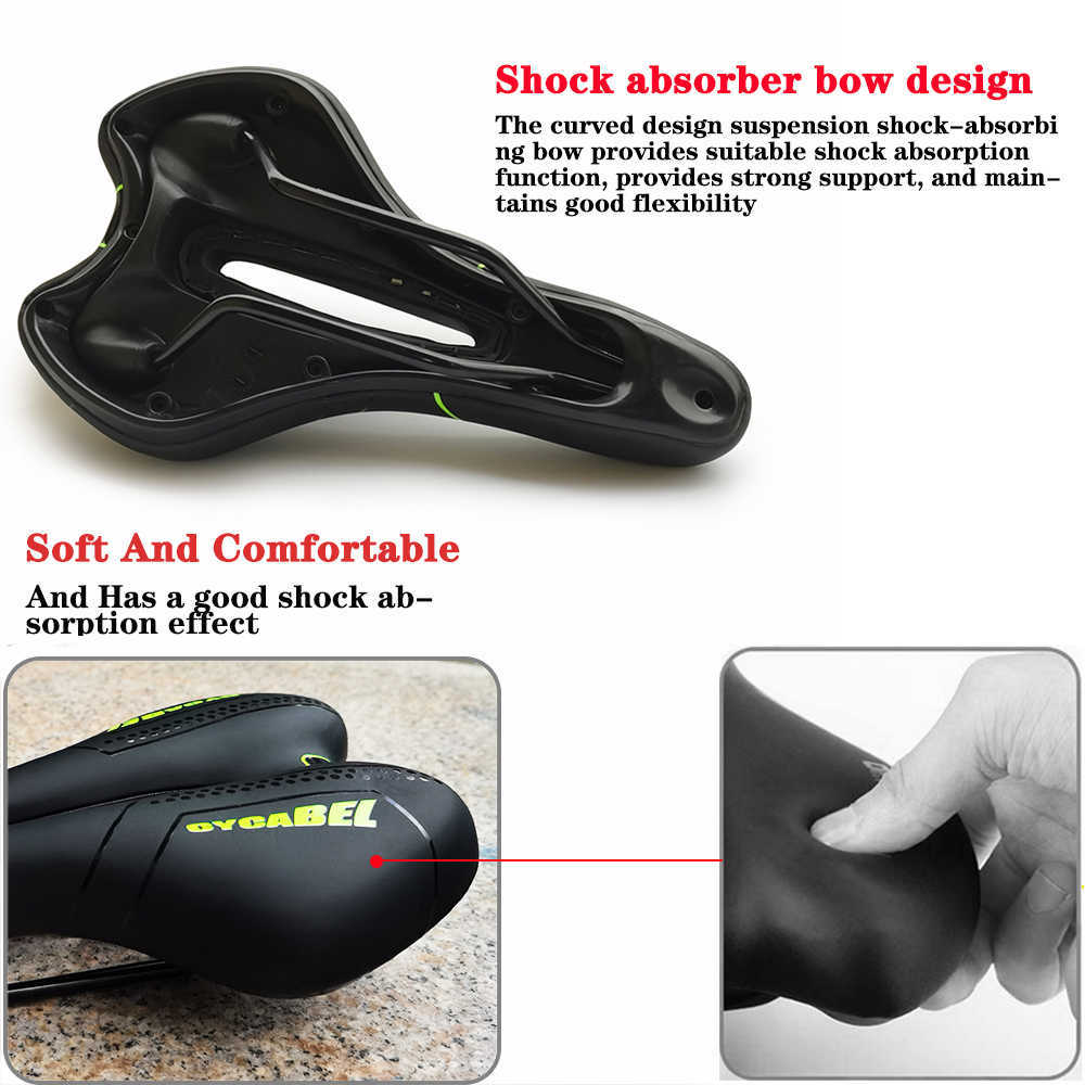 s CYCABEL NEW MTB Mountain Road Bike Seat PU Leather Gel Filled Cycling Cushion Comfortable Shockproof Bicycle Saddle 0130