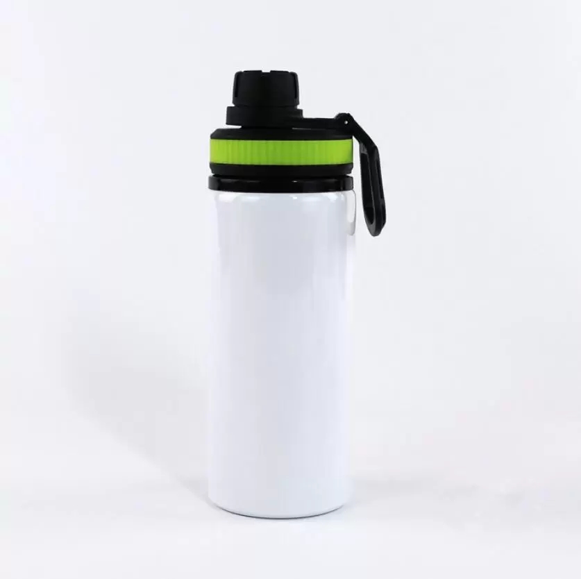 US Local Warehouse sublimation Aluminum sports water bottle 20oz 600ml single wall aluminium drinking tumbler with lid matal outdoor bottles /case mix