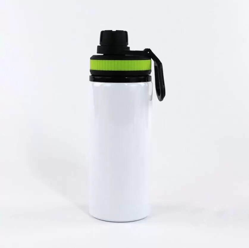 20oz sublimation aluminium sport vatten flaska 600 ml enkelvägg aluminium dricker tumlare med lock matal utomhus camping flaskor 4250389