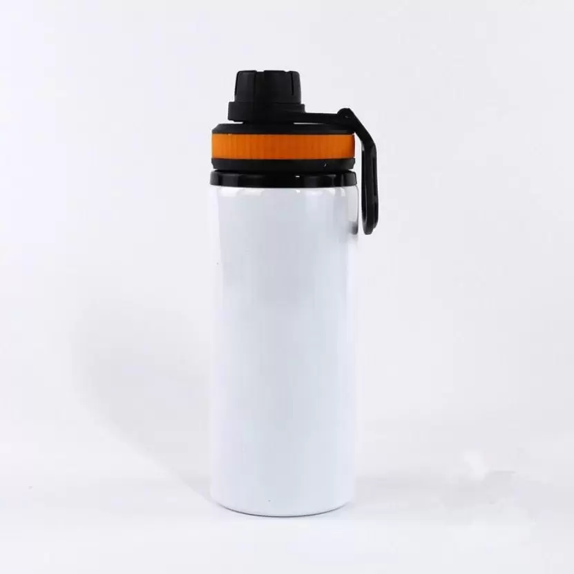 20oz de sublimação alumínio Garrafa de água de água de 600 ml de parede única bebendo copo de alumínio com tampa de camping ao ar livre Matal 3591106