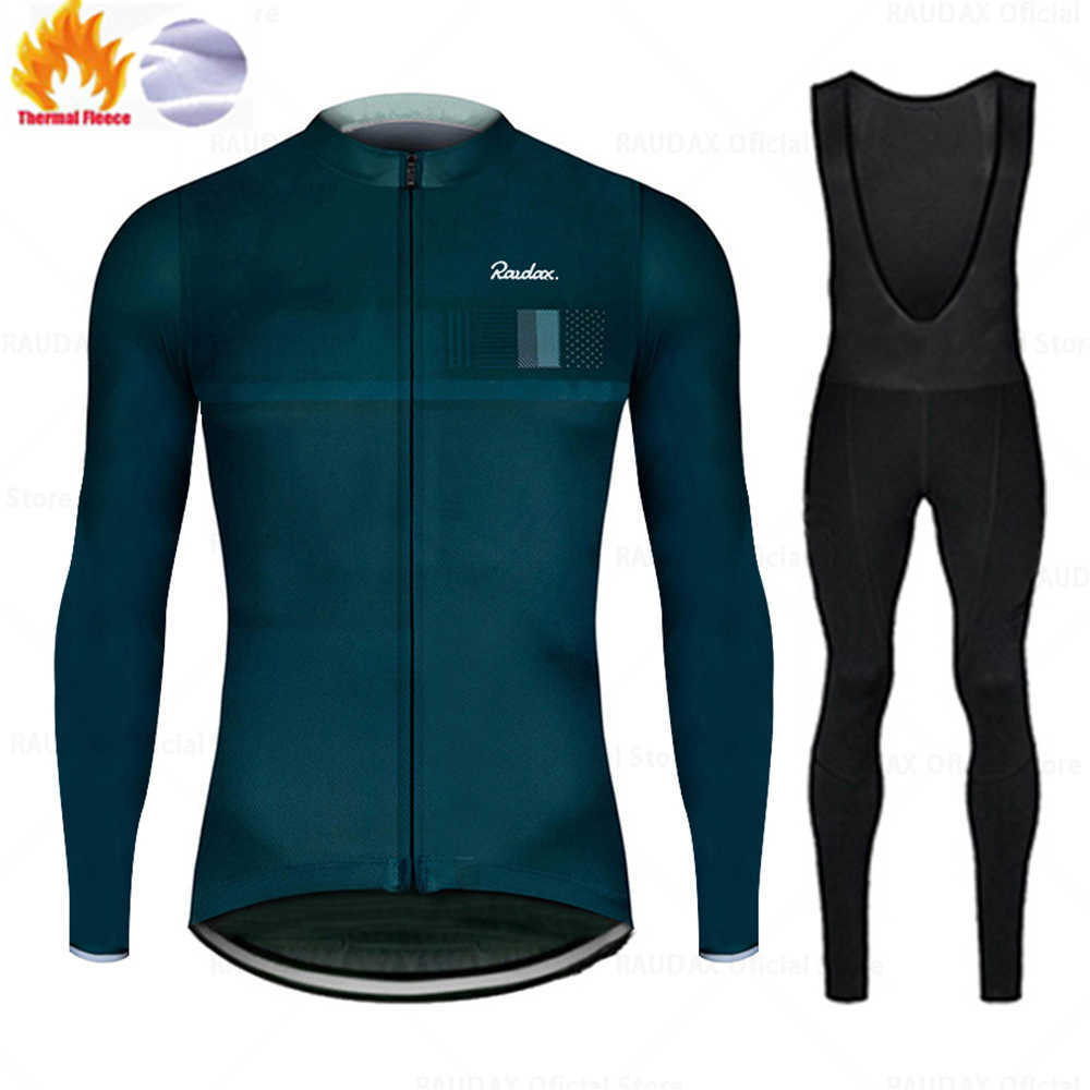 Jersey Raudax Conjuntos de manga larga de invierno Ropa de bicicleta Ropa de ciclismo de montaña transpirable Trajes Ropa Ciclismo Verano Triatlón Z230130