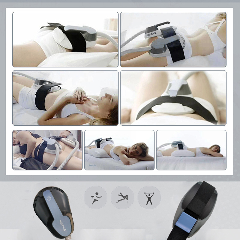Stimulation musculaire emslim portable appareil amincissant tesla ems rf muscles stimulent les machines d'élimination de la cellulite hiemt 4 poignées
